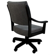 Pemberly Row Caster Wood Dining Chair in Northwest Elk Charcoal Fabric Black