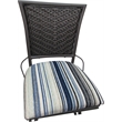 Pemberly Row Outdoor/Indoor Extra Tall Bar Stool Armless in DW Blue/Gray