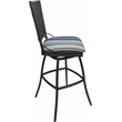 Pemberly Row Outdoor/Indoor Extra Tall Bar Stool Armless in DW Blue/Gray