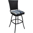 Pemberly Row Outdoor/Indoor Extra Tall Bar Stool Armless in DW Blue/Gray