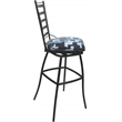 Pemberly Row Outdoor/Indoor Extra Tall Stool Armless in Craftsman Flint/Gray