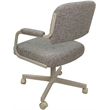 Pemberly Row Swivel Metal Dining Caster Chair in Jetty June Tan/Beige