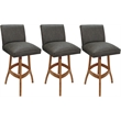 Pemberly Row Set of 3 Swivel Wood Counter 26