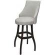 Pemberly Row Extra Tall Swivel Wood Stool in Williams Stone/Dark Walnut