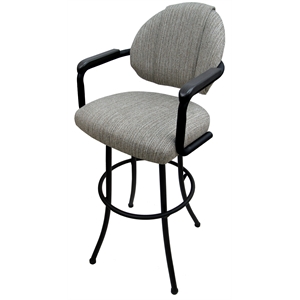 Pemberly Row Contemporary Swivel Extra Tall 34-35&quot Bar Stool Metal Frame