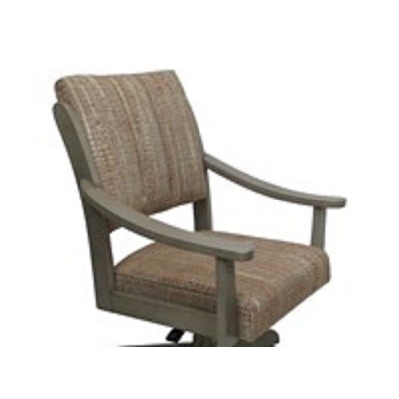 Pemberly Row Caster Solid Wood Dining Chair in Madder Red and Asian Gray
