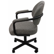 Pemberly Row Set of 4 Swivel Metal Dining Caster Chairs in Mojave Gray and Black