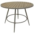 Pemberly Row Outdoor/Indoor Patio Dining Set Armless in White and Beige