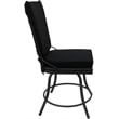 Pemberly Row Outdoor Indoor Patio Dining Set without Arms in Black and Gray