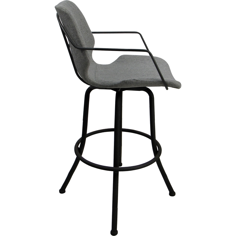 Pemberly Row Swivel Metal Extra Tall Stool 34