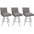 Pemberly Row Set of 3 Swivel Metal Bar Stools 30