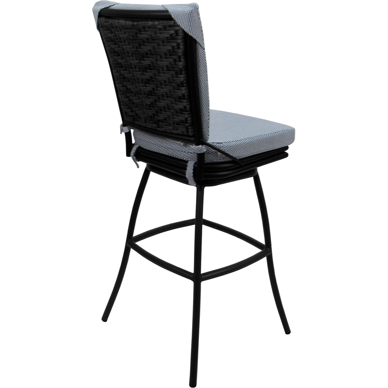 Pemberly Row Outdoor/Indoor Swivel Bar Stool 30