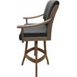 Pemberly Row Leather Counter Solid Wood Bar Stool 26
