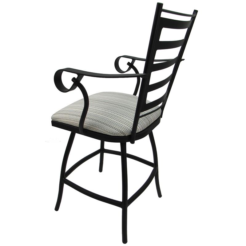 Pemberly Row Outdoor Swivel Counter Stool 26