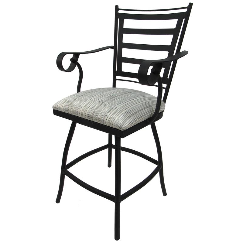 Pemberly Row Outdoor Swivel Counter Stool 26
