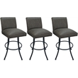 Pemberly Row Set of 3 Swivel Metal Bar Stools 30