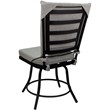 Pemberly Row Patio Dining Chair without Arms in White Fabric Black