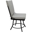 Pemberly Row Patio Dining Chair without Arms in White Fabric Black