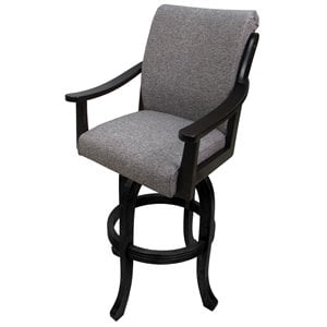 Pemberly Row Contemporary 26&quot Swivel Wood Counter Stool in Mojave Gray