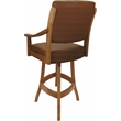 Pemberly Row Leather Counter Solid Wood Bar Stool 26