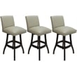 Pemberly Row Set of 3 Swivel Wood Counter Stools 26
