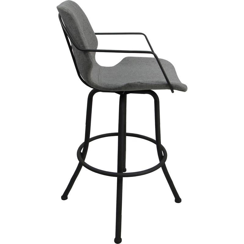 Pemberly Row Swivel Metal Stool 34