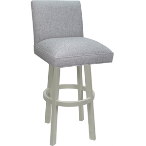 Pemberly Row Swivel Wood Extra Tall 34&quot Stool in Hemsath Slate & White