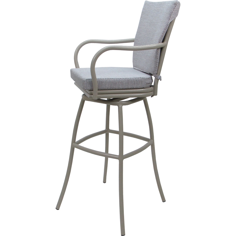 Pemberly Row Outdoor/Indoor Swivel Extra Tall Stool 34
