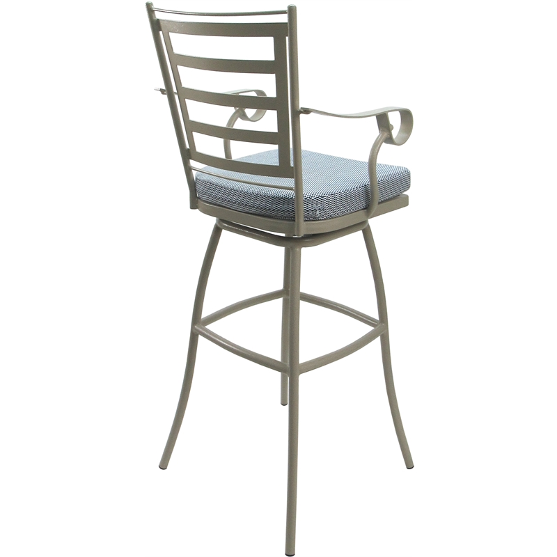 Pemberly Row Outdoor/Indoor Swivel Extra Tall Stool 34