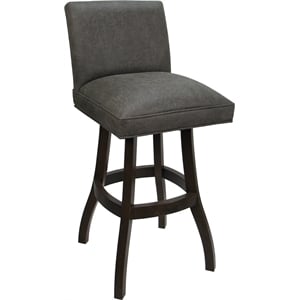 Pemberly Row Counter Stool 26&quot in Elk Charcoal Fabric with Dark Walnut Frame