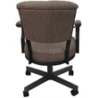 Pemberly Row Swivel Tilt Metal Caster Chair in Beige Fabric with Gray Frame