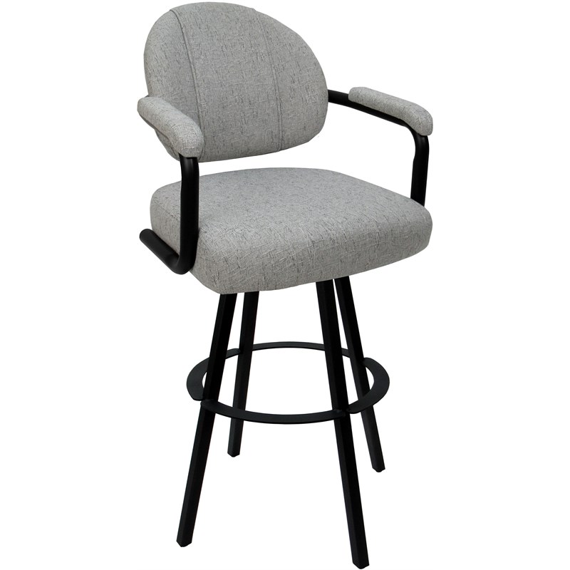 Pemberly Row Swivel Metal Bar Stool 30