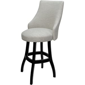 Pemberly Row Counter Bar Stool 26&quot in Williams Stone Fabric w/ Black Frame