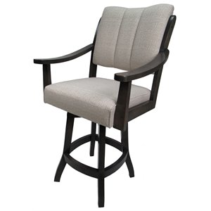 Pemberly Row 26&quot Swivel Solid Wood Counter Stool in Sandstone