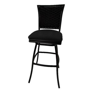 Pemberly Row Indoor 30&quot Bar Stool without Arms in Black Frame