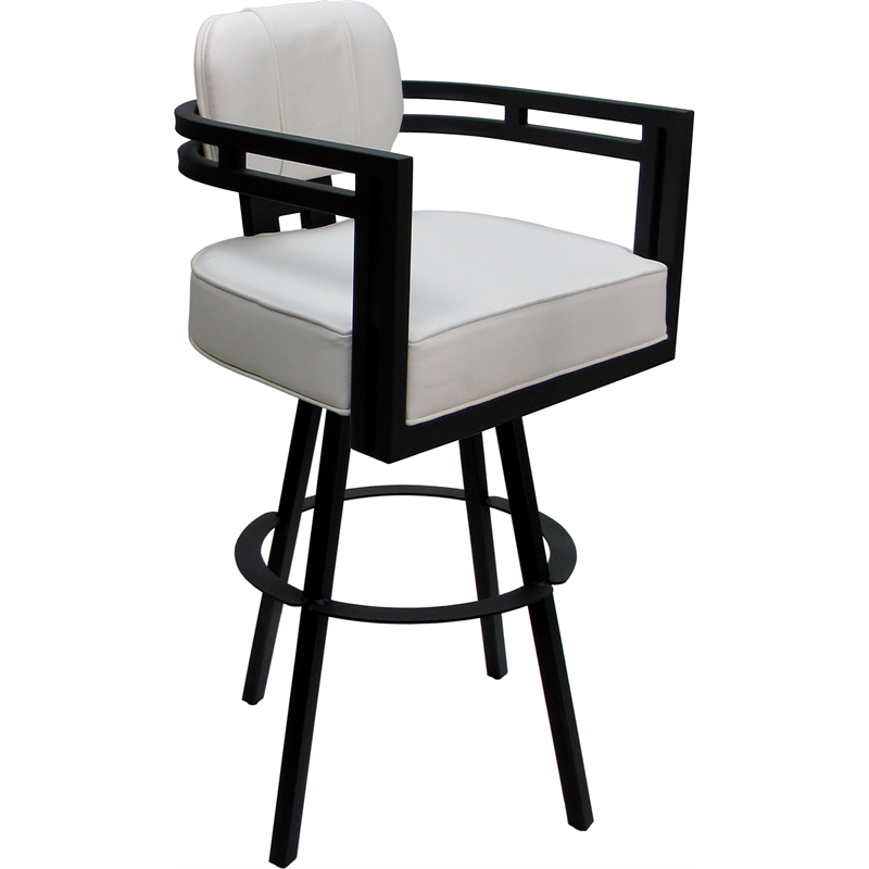 Pemberly Row Swivel Metal Bar Stool 30