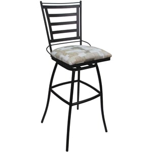 Pemberly Row Extra Tall Stool 34&quot Armless in White Fabric with Gray Frame