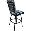 Pemberly Row Outdoor Indoor Counter Bar Stool Armless Flint in Black