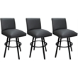 Pemberly Row Set of 3 Swivel Metal Counter Stools 26