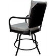 Pemberly Row Patio Dining Chair - Arms in Natural Cream & Black