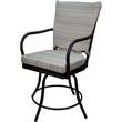 Pemberly Row Patio Dining Chair - Arms in Natural Cream & Black
