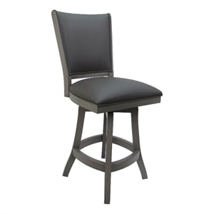 Pemberly Row Contemporary Swivel Counter 26&quot Wood Bar Stool without Arms