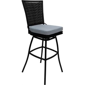 Pemberly Row Extra Tall Swivel Stool 34&quot - Armless in Blue & Black
