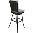 Pemberly Row Swivel Extra Tall Stool -Armless in Cream & Dark Brown