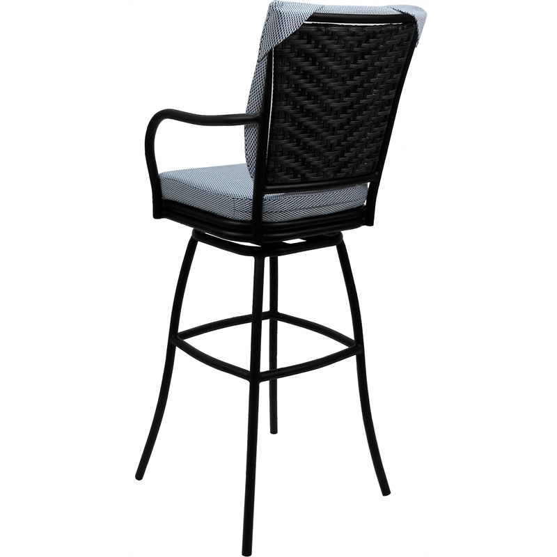 Pemberly Row Outdoor/Indoor Swivel Extra Tall Stool 34
