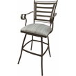 Pemberly Row Outdoor Patio Extra Tall Swivel Bar Stool 35