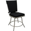 Pemberly Row Patio Dining Chair - without Arms in Black & Beige