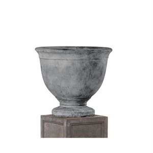 Pemberly Row Fiberstone Planter Urn with Drain Hole in Stormcloud