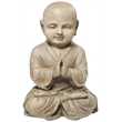 Pemberly Row Praying Buddha Fiberstone Garden Statue in Antique Brown