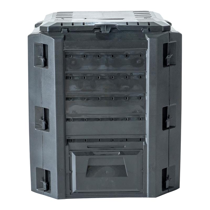 Pemberly Row 100 Gallon Resin Outdoor Composter in Black Rust
